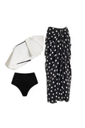 Two-Piece Bikini with Polka Dot Wrap Skirt