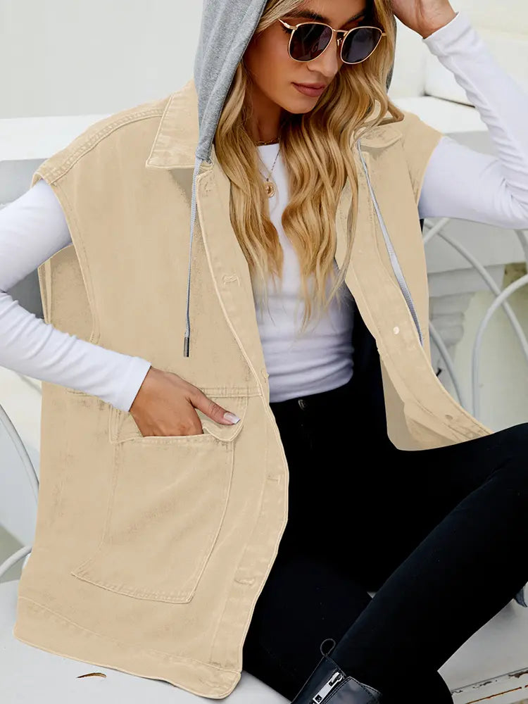Cropped, Lightweight Denim Vest