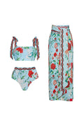 Lace Trim Tie-Up French Style Two-Piece Bikini