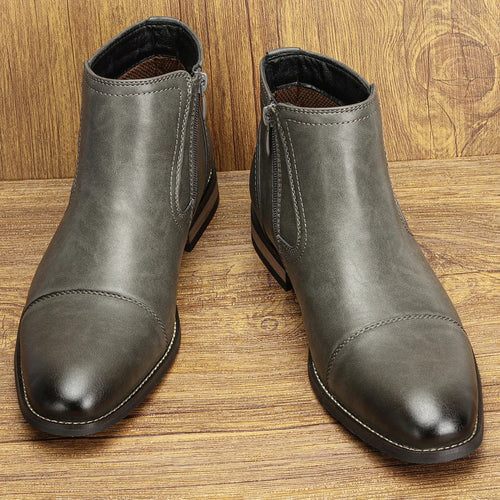 Chelsea Boots with Cap-Toe Detail