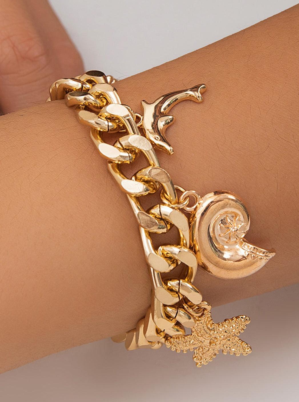 Statement Ocean-themed Pendant Bracelet
