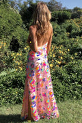 Fanny Embroidered Sequins Open-Back Maxi-Length Dress