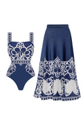 Ethnic Print Swimwear Set