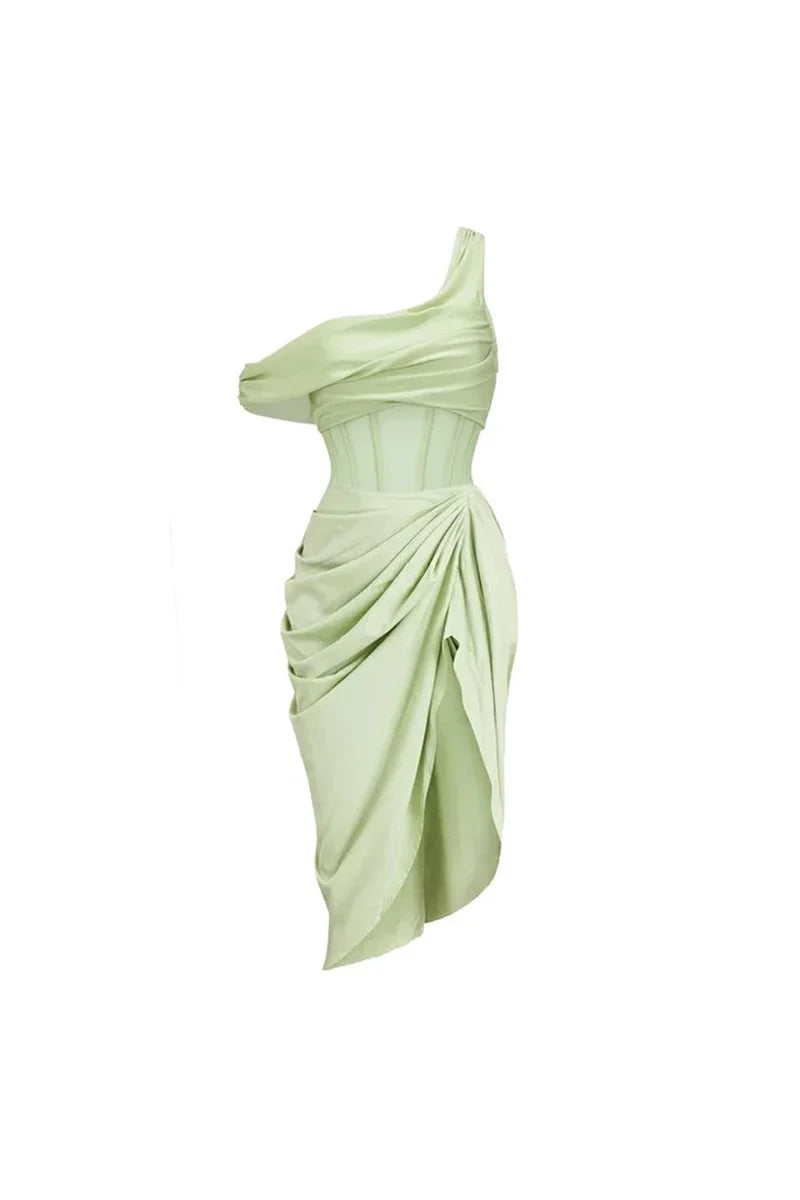 Apple Green Retro Style Swimwear Set