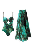 Ink Green Cut-Out Swimwear Set