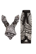 Deep V Ruffled Retro Print Swimsuit