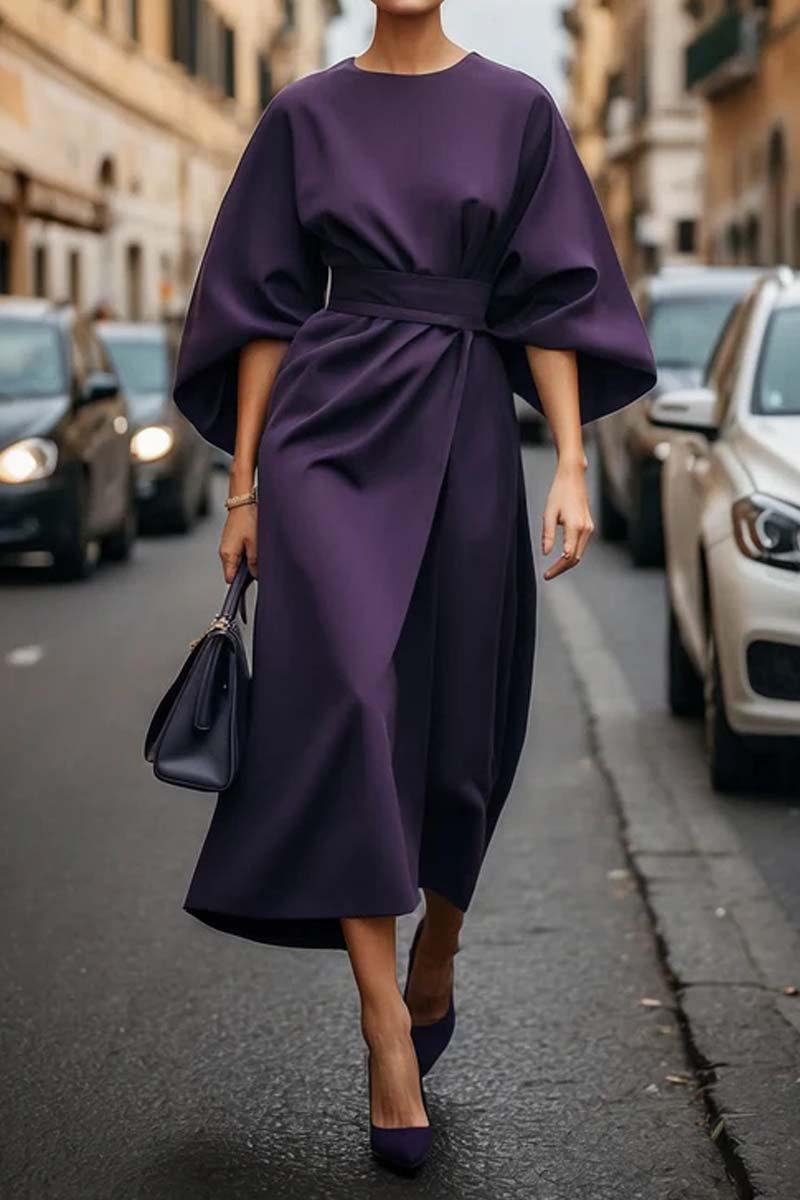 Refined Solid Waist Dress