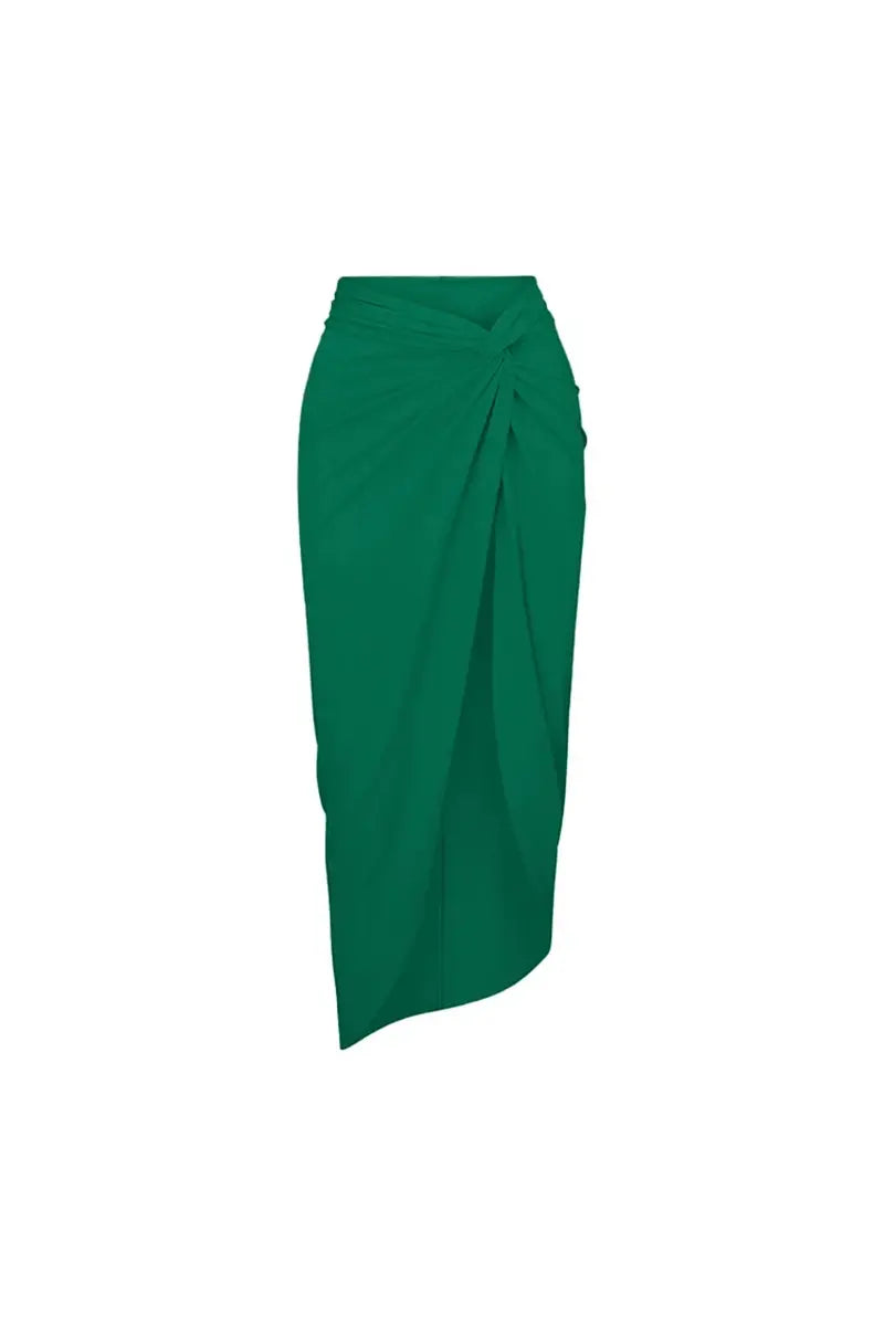Refined Green Open-Back Swimwear Set