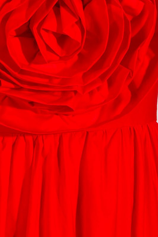 Frederica Flower Strapless Maxi-Length Dress