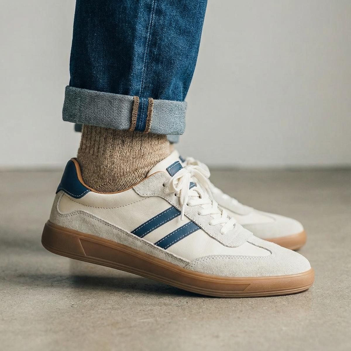 Suede Shoes with Breathable Upper