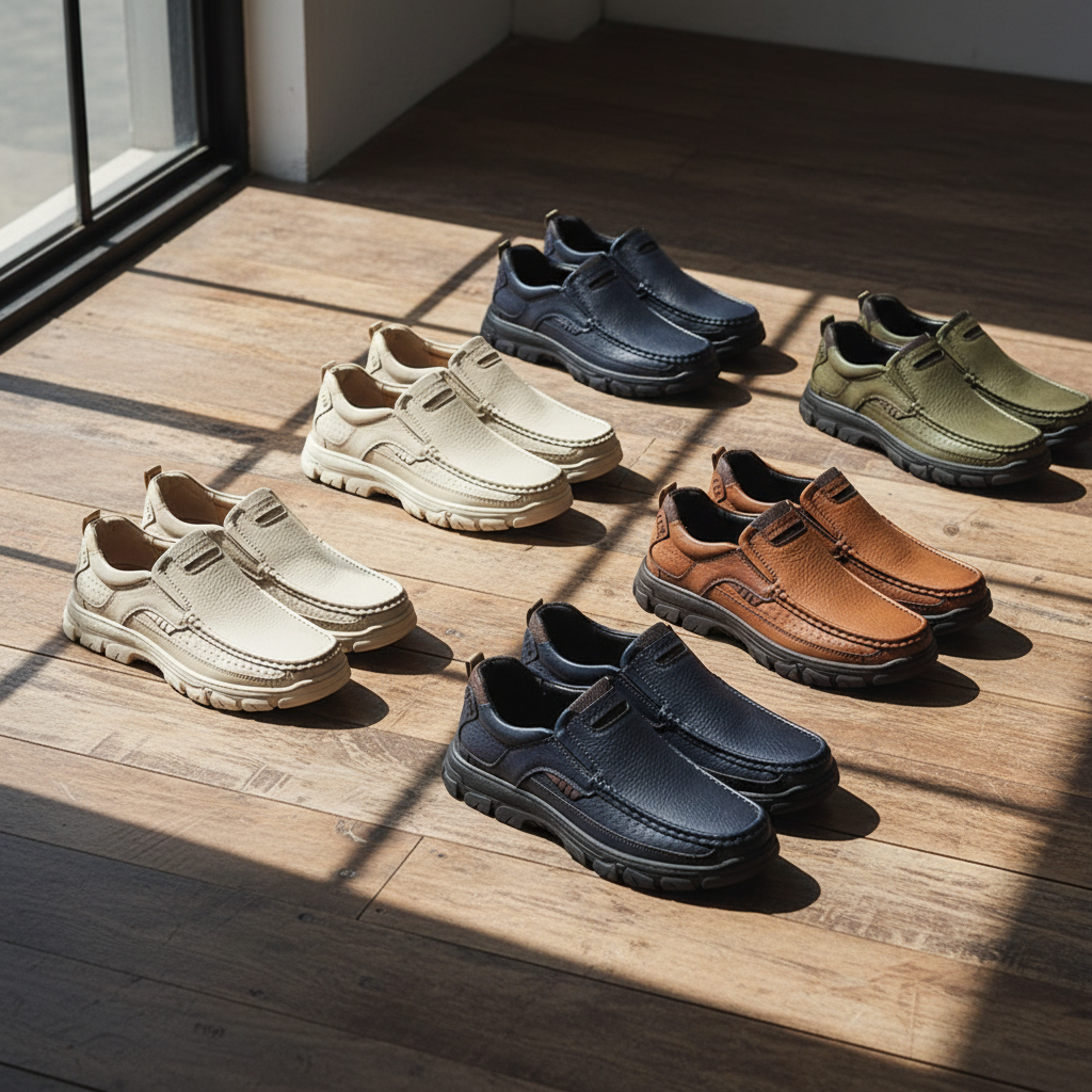 Full-Grain Leather Loafers with Trail-Ready Outsole