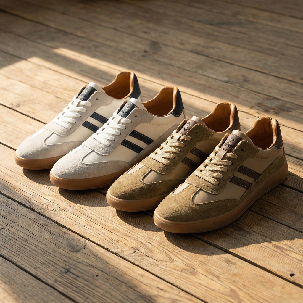 Suede Shoes with Breathable Upper