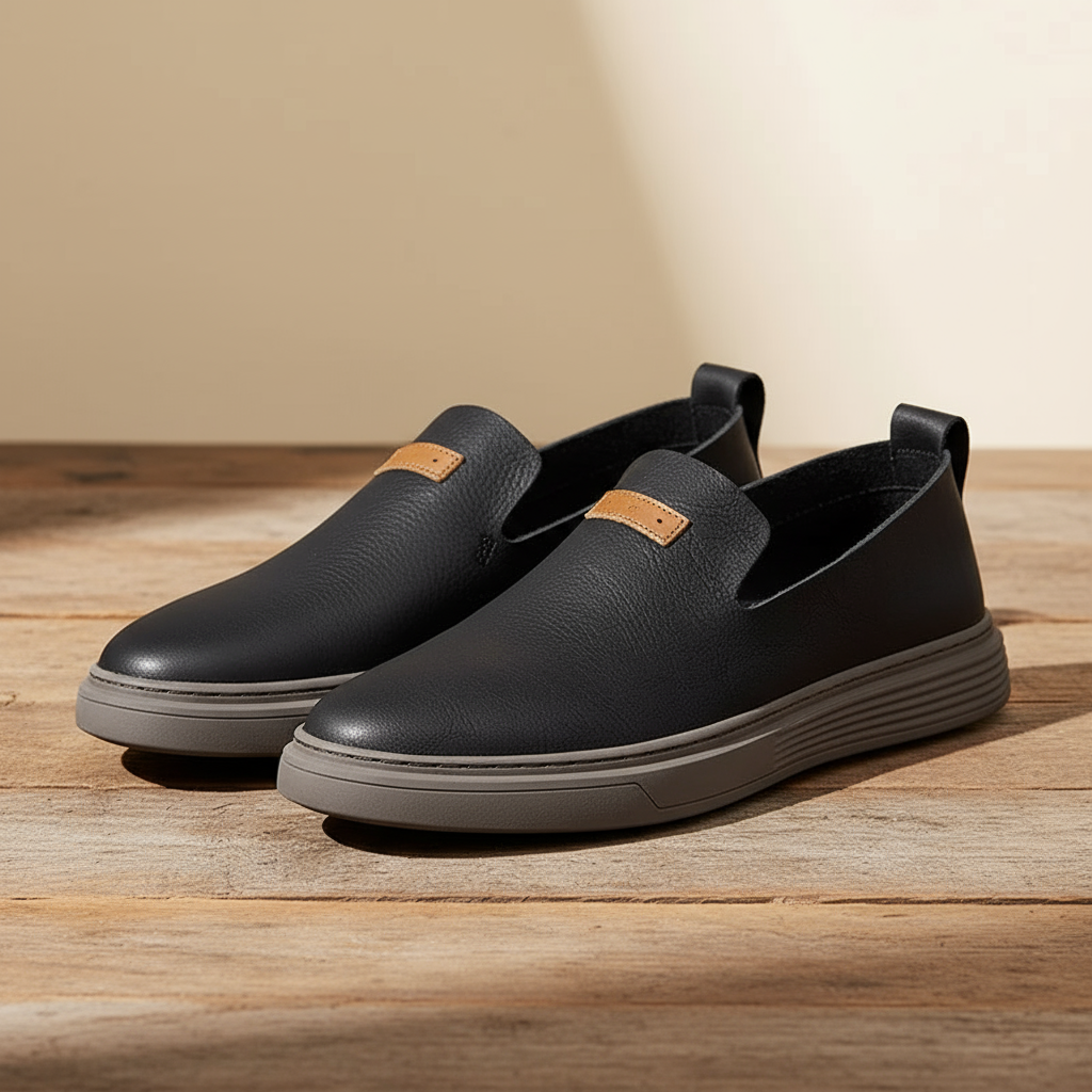 Full-Grain Leather Loafers with Broken-In Comfort