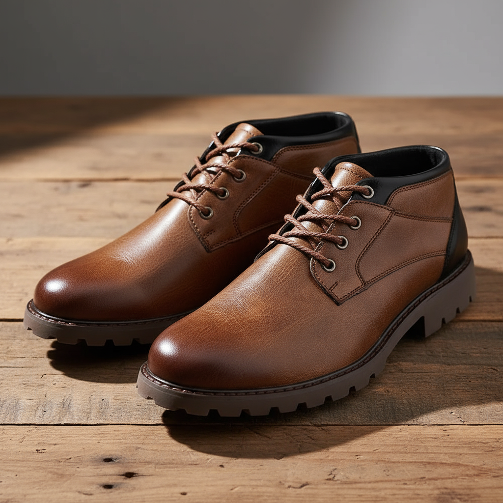 Full-Grain Leather Boots with Reinforced Stitching