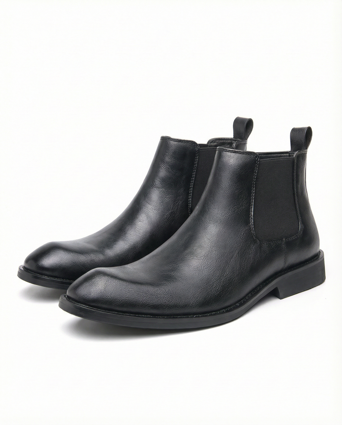 Full-Grain Leather Chelsea Boots with Elastic Side Panels