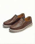 Leather Slip-On Shoes with Precision Stitching