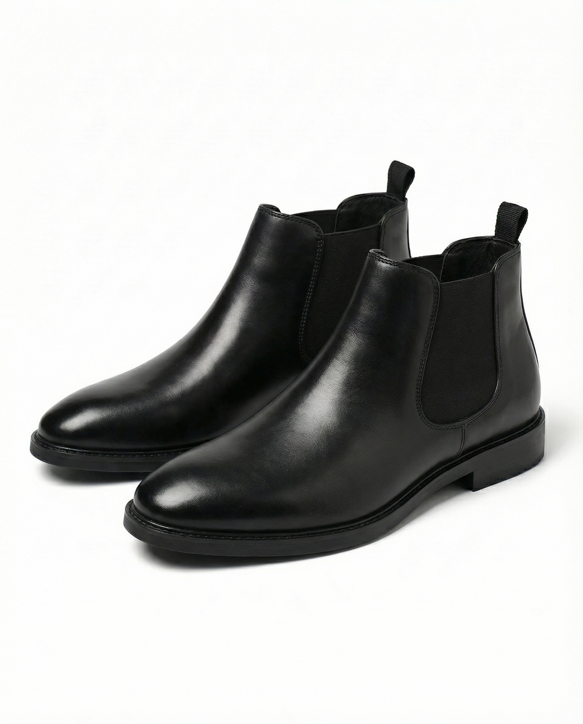 Leather Chelsea Boots with Elastic Side Panels and Broken-In Comfort