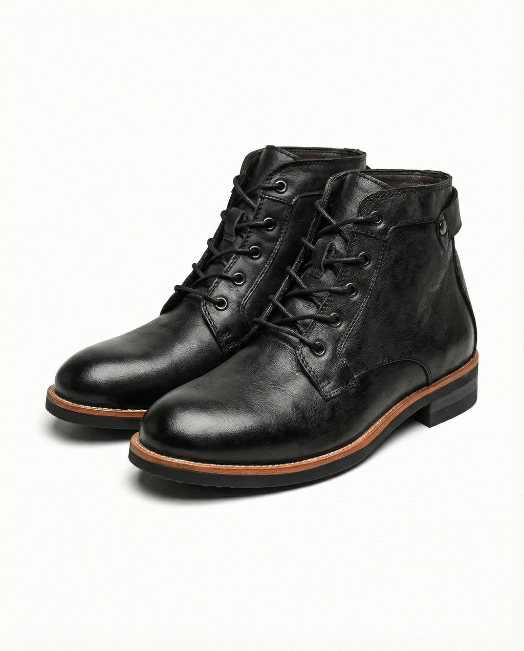 Rugged Cowhide Leather Boots