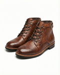 Rugged Cowhide Leather Boots
