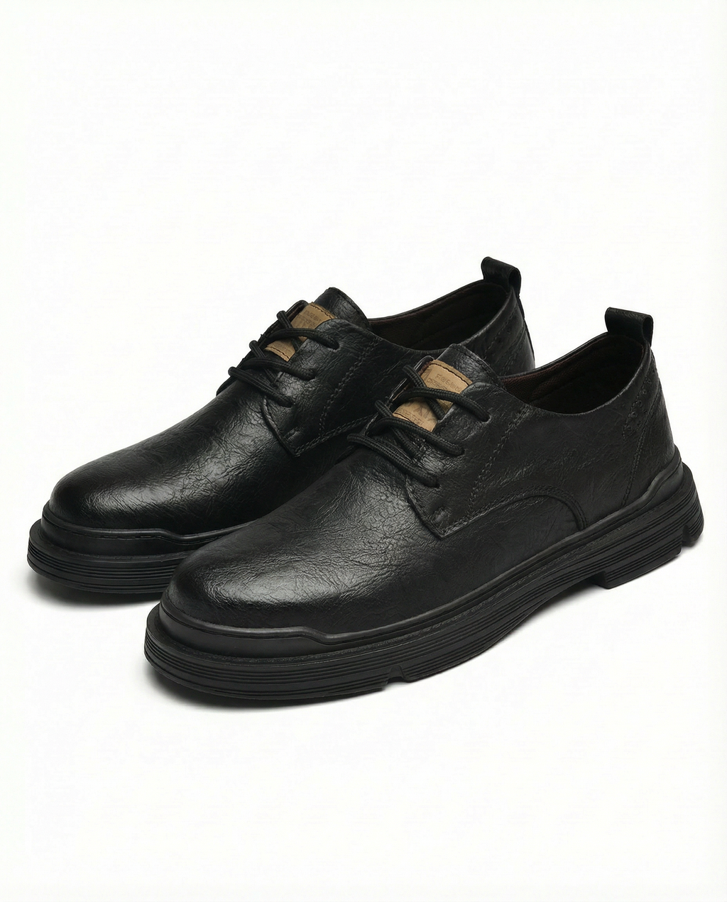 Full-Grain Leather Derby Shoes with Broken-In Comfort