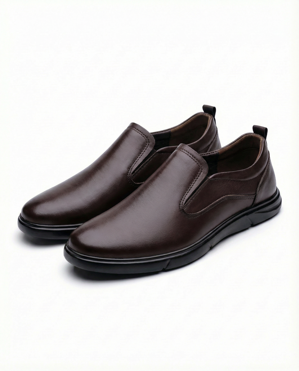 Leather Slip-On Shoes with All-Day Comfort