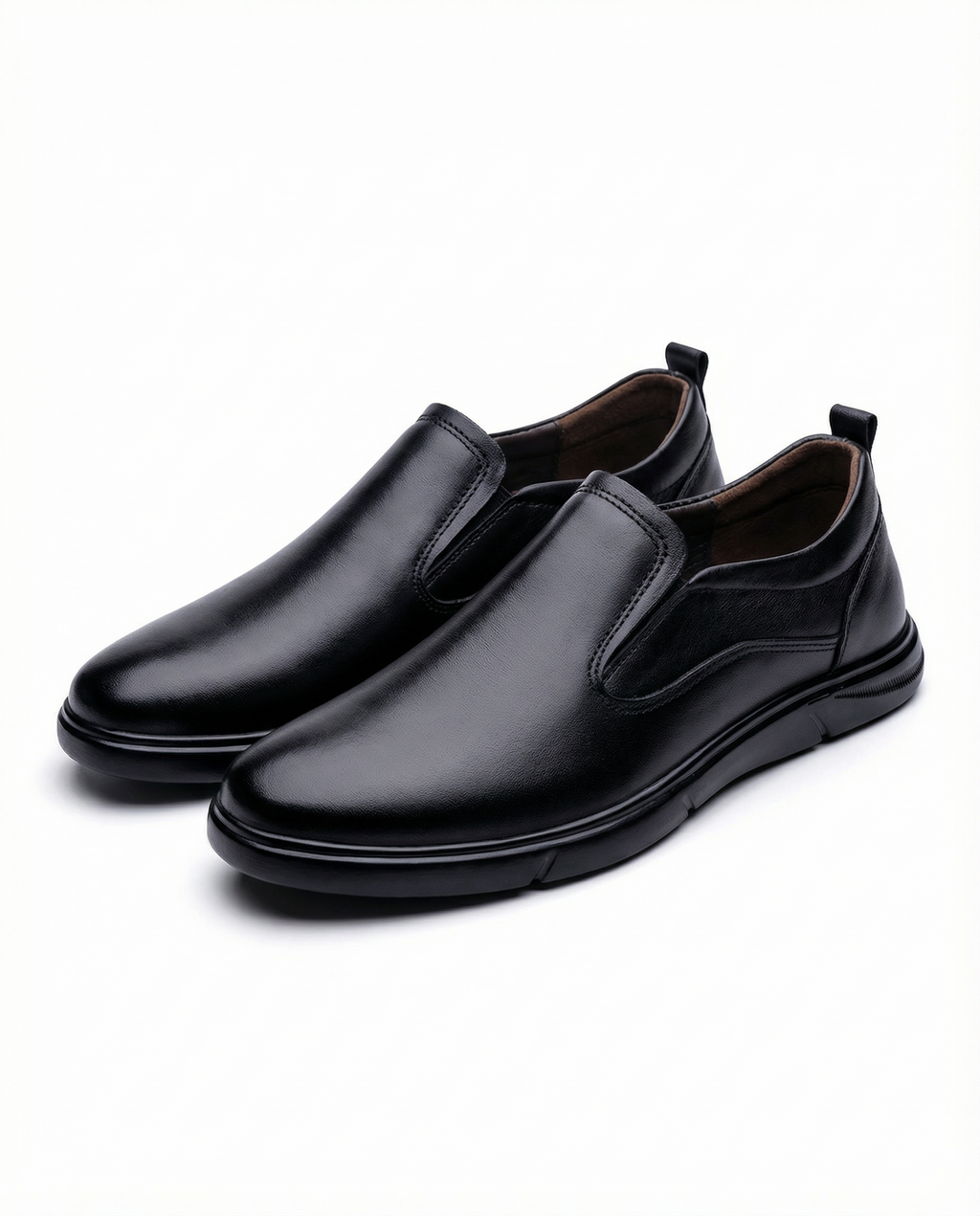 Leather Slip-On Shoes with All-Day Comfort