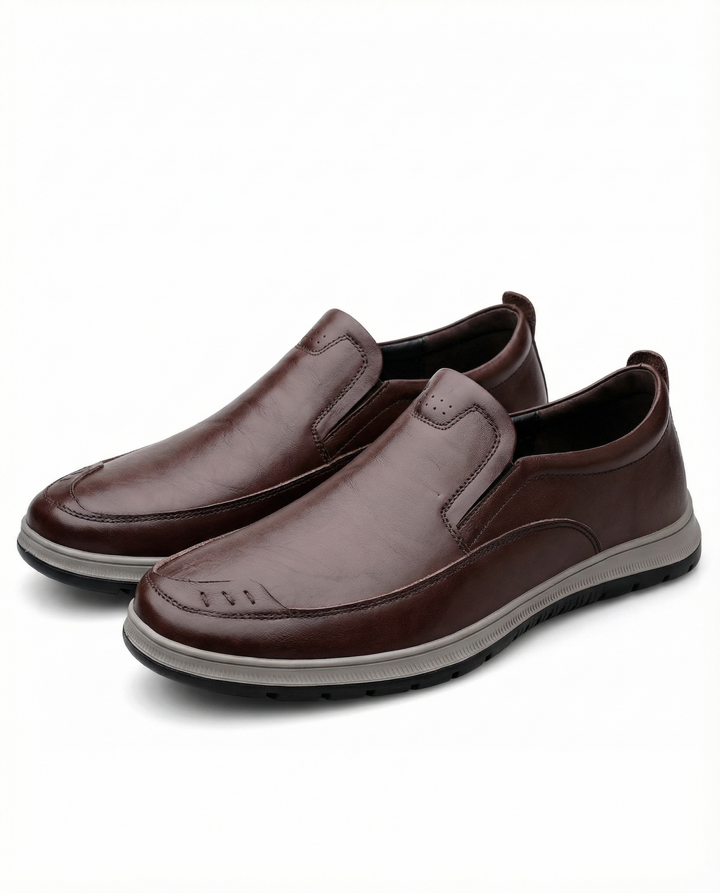 Full-Grain Leather Slip-On Shoes with Broken-In Comfort