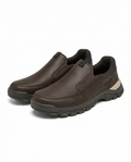 Leather Slip-On Shoes with Lug Sole