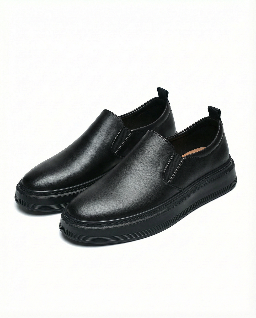 Leather Slip-On Shoes with Broken-In Comfort