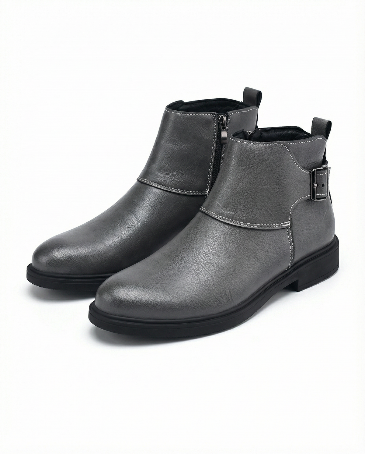 Cowhide Leather Boots with Broken-In Comfort