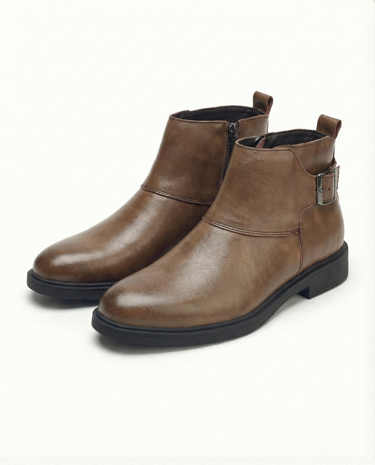 Cowhide Leather Boots with Broken-In Comfort