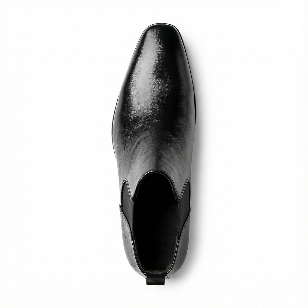 Full-Grain Leather Chelsea Boots with Patina Finish