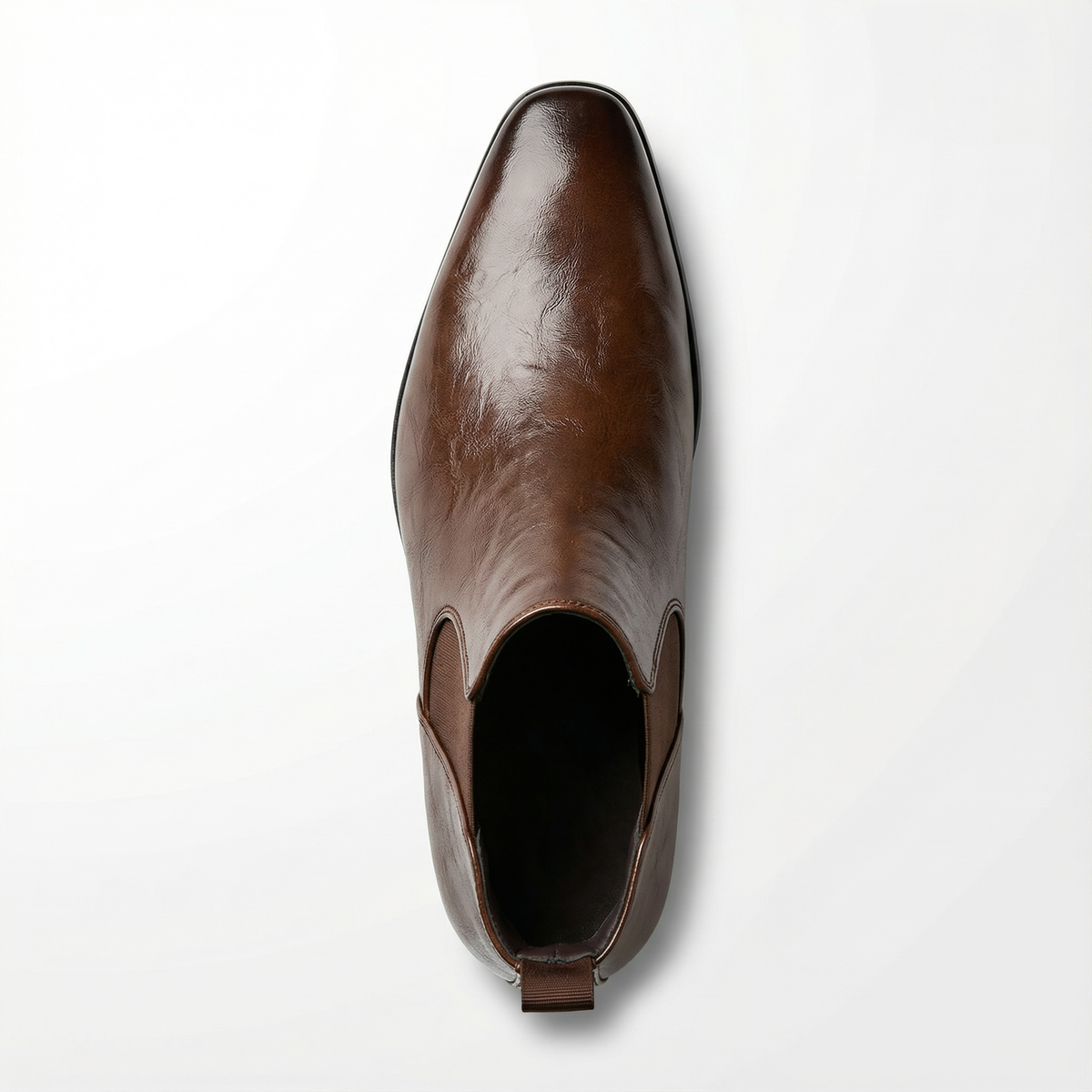Full-Grain Leather Chelsea Boots with Patina Finish