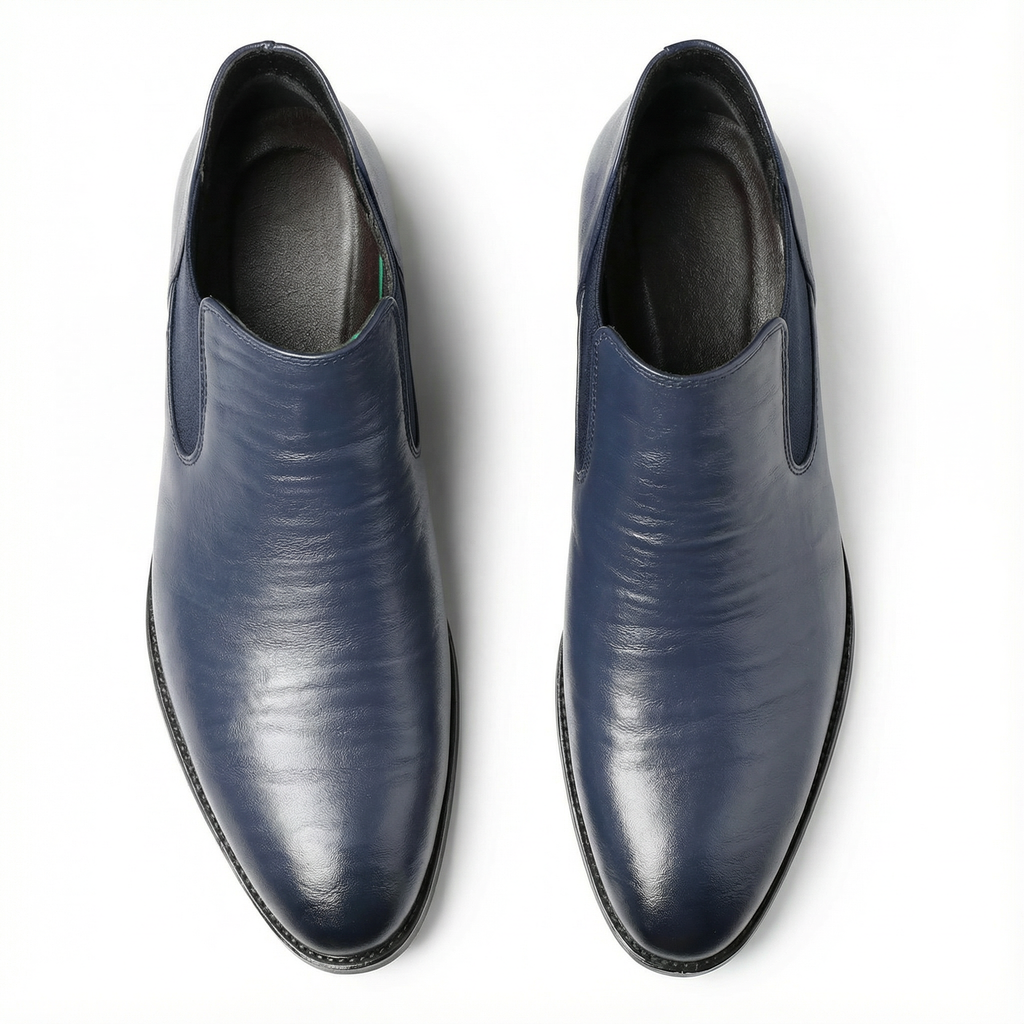 Polished Leather Chelsea Boots with Smooth Finish