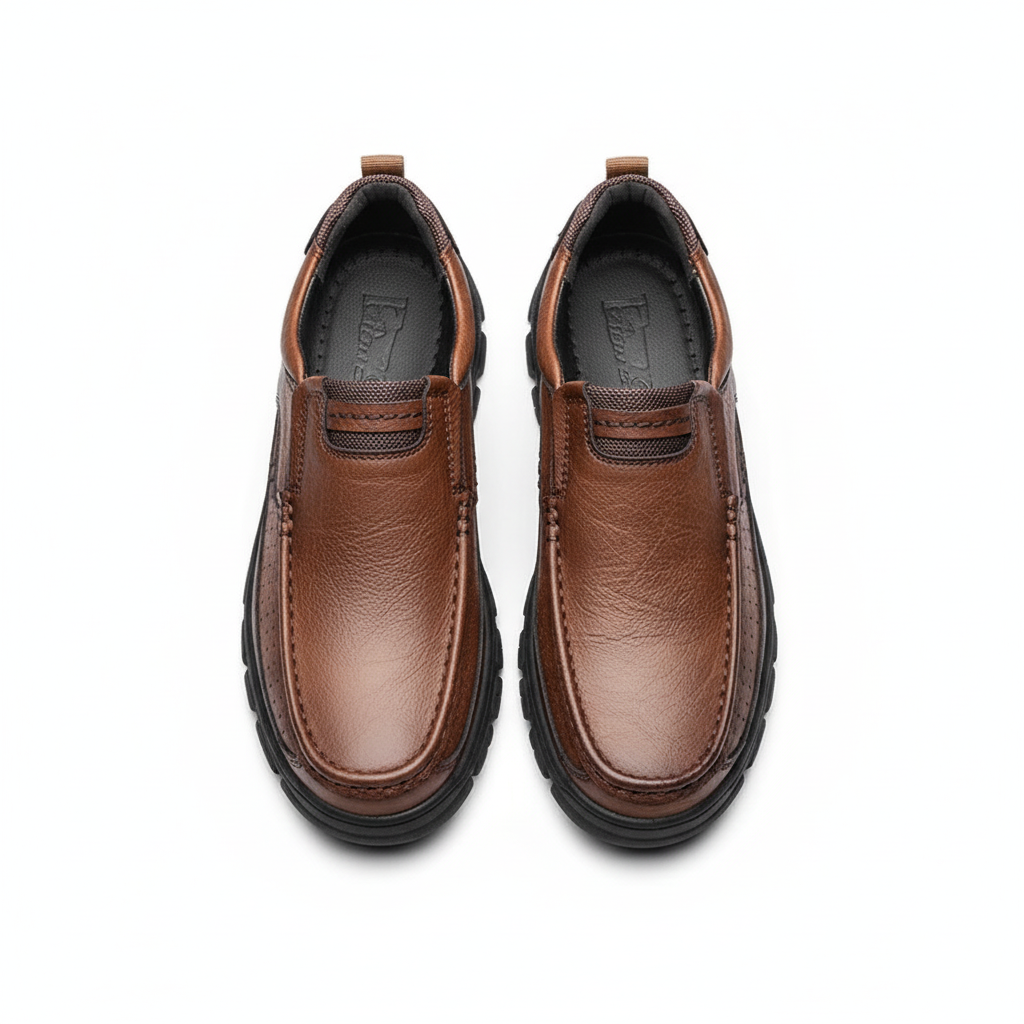 Full-Grain Leather Loafers with Trail-Ready Outsole