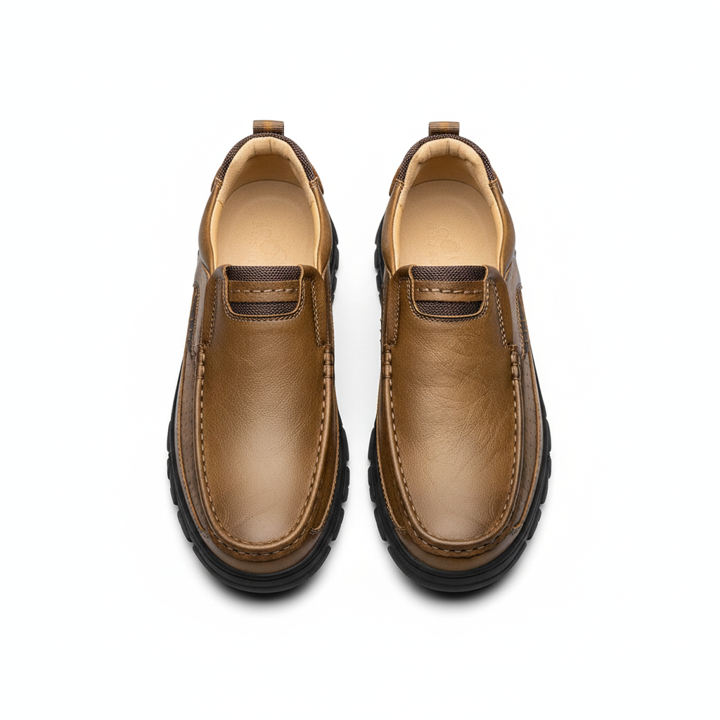 Full-Grain Leather Loafers with Trail-Ready Outsole