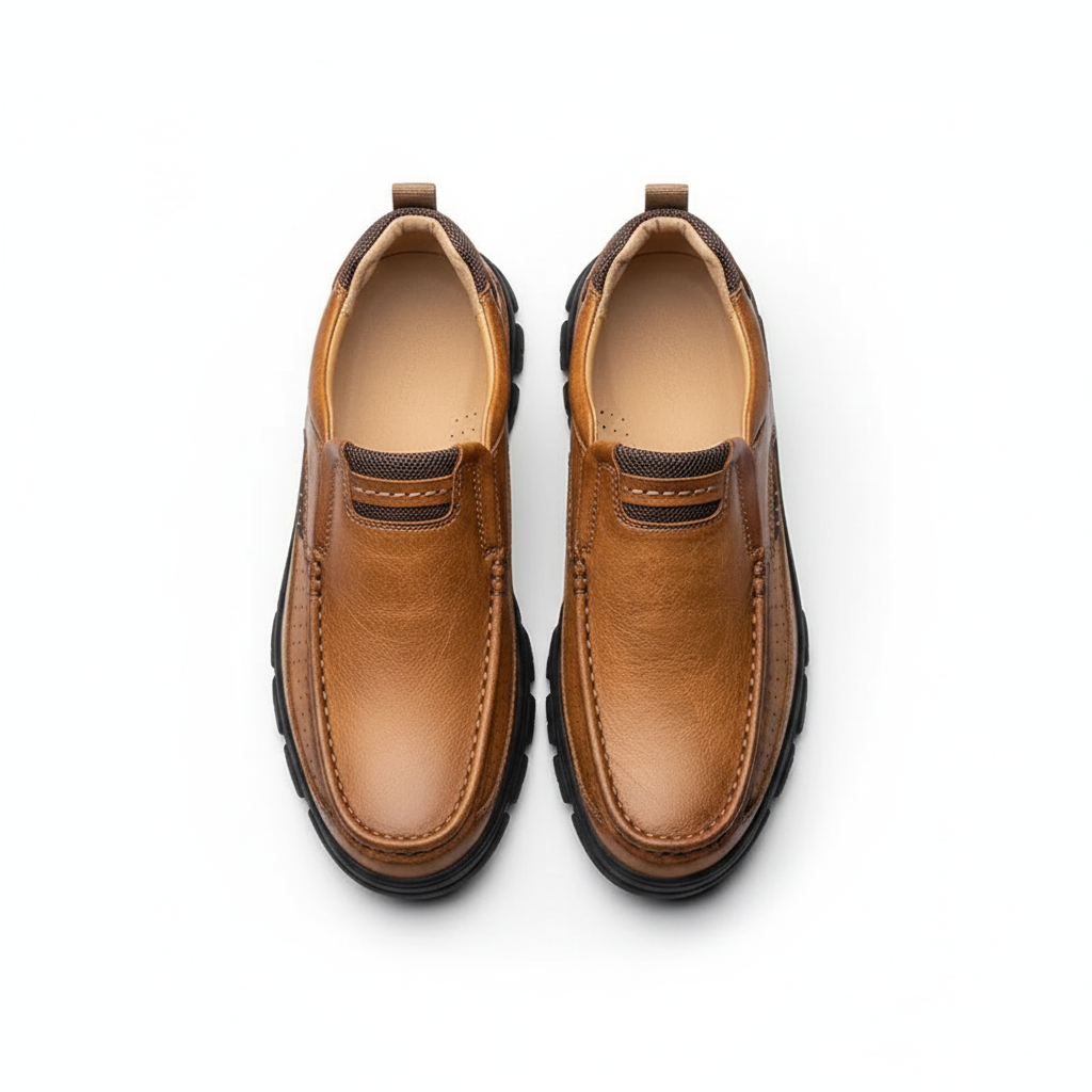 Full-Grain Leather Loafers with Trail-Ready Outsole
