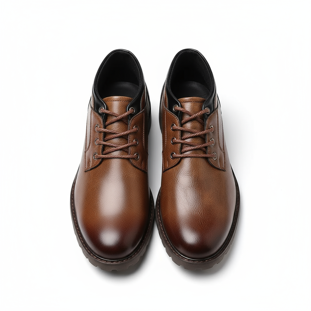 Full-Grain Leather Boots with Reinforced Stitching