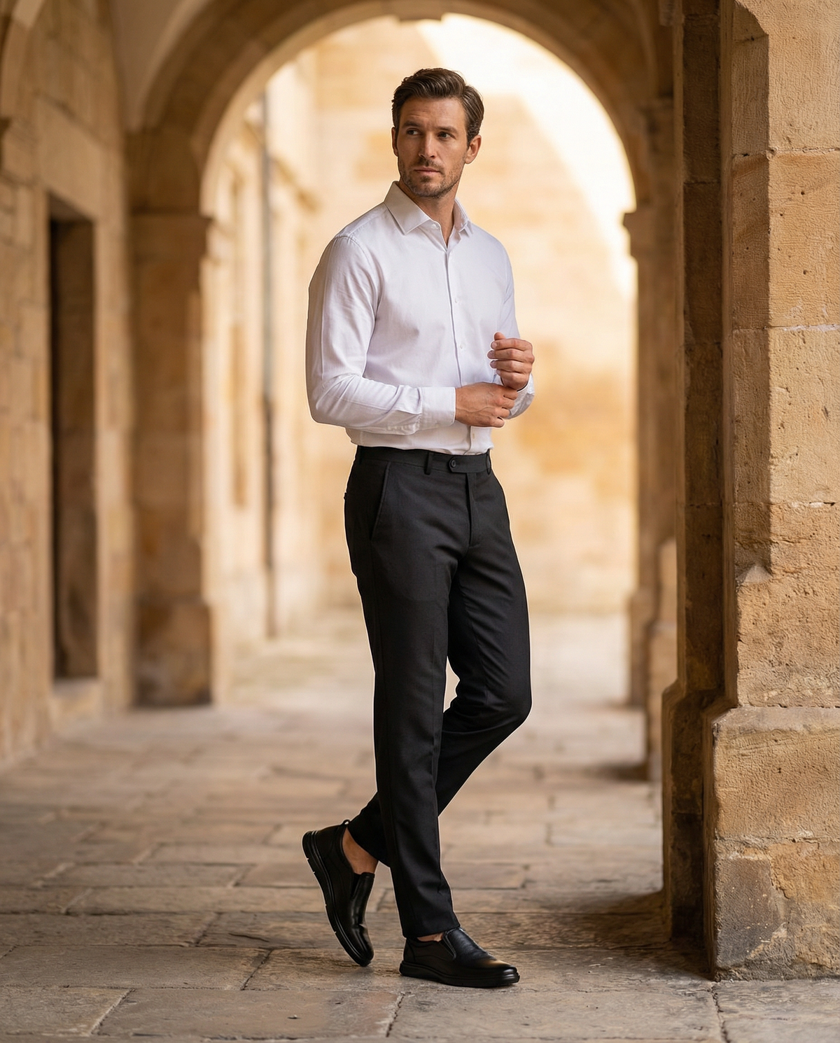 Leather Slip-On Shoes with All-Day Comfort