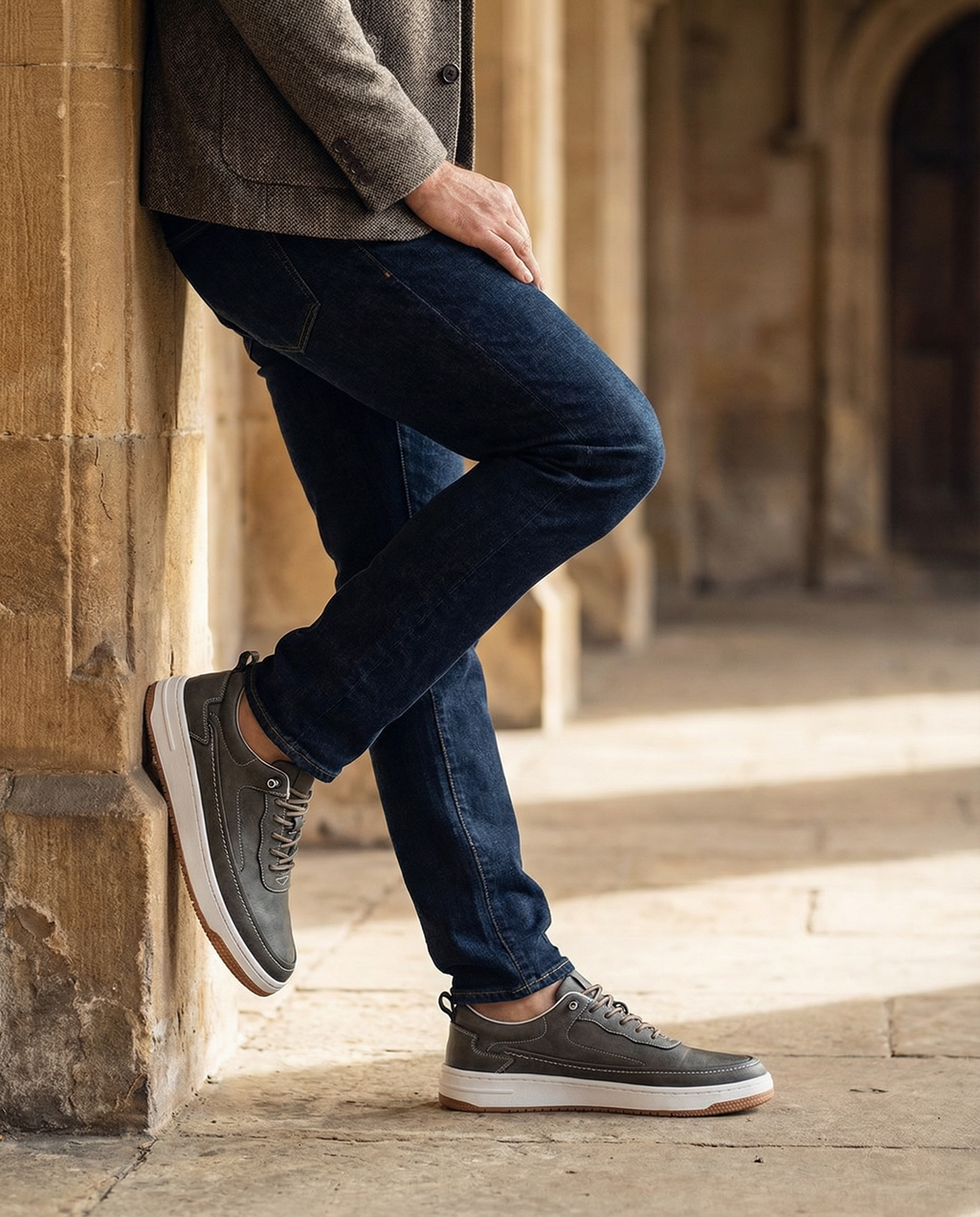 Casual Full-Grain Cowhide Leather Shoes