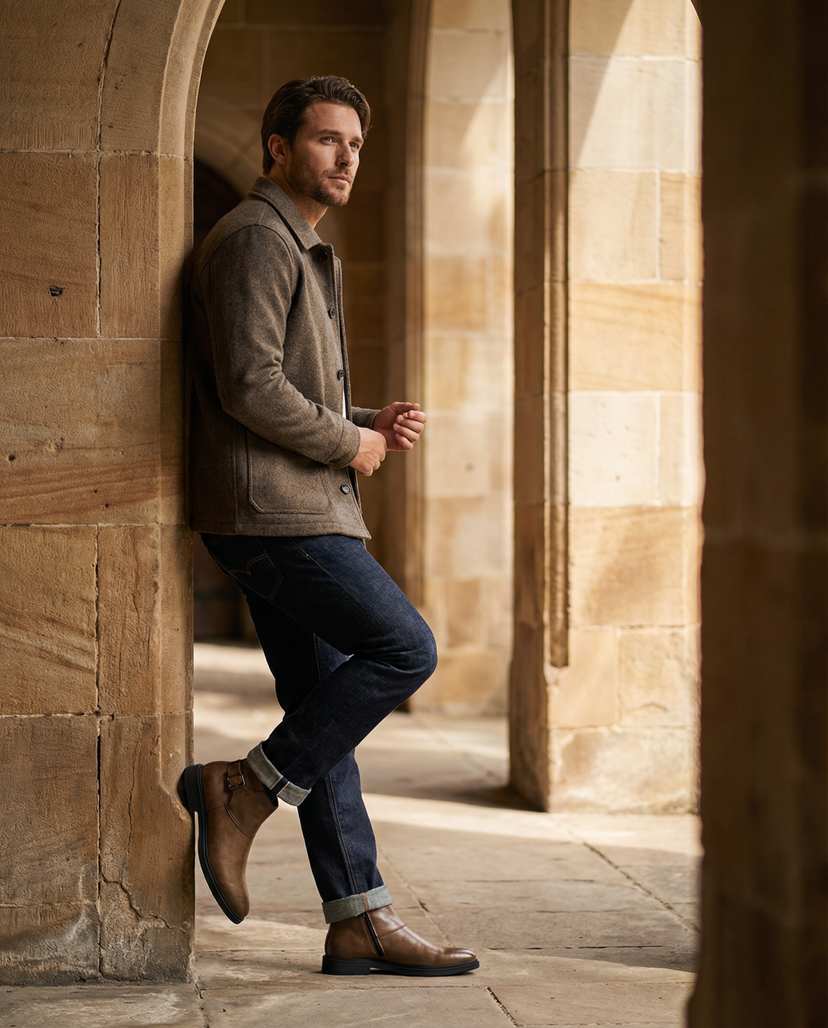 Cowhide Leather Boots with Broken-In Comfort