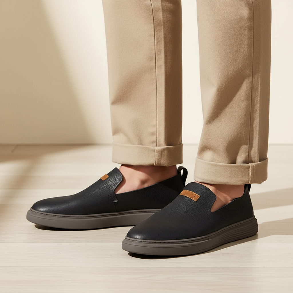 Full-Grain Leather Loafers with Broken-In Comfort