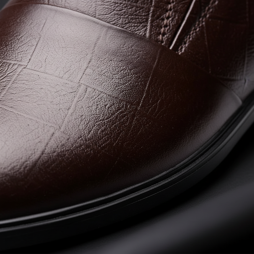 Leather Slip-On Shoes with Patina Finish