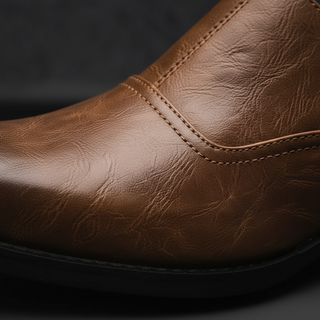 Full-Grain Leather Boots with Rubber Sole