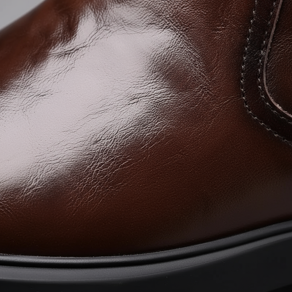 Cowhide Leather Boots with Reinforced Stitching