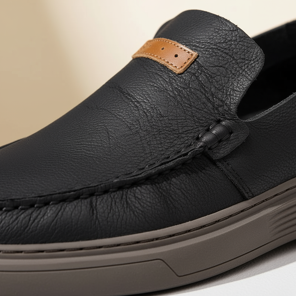 Full-Grain Leather Loafers with Broken-In Comfort