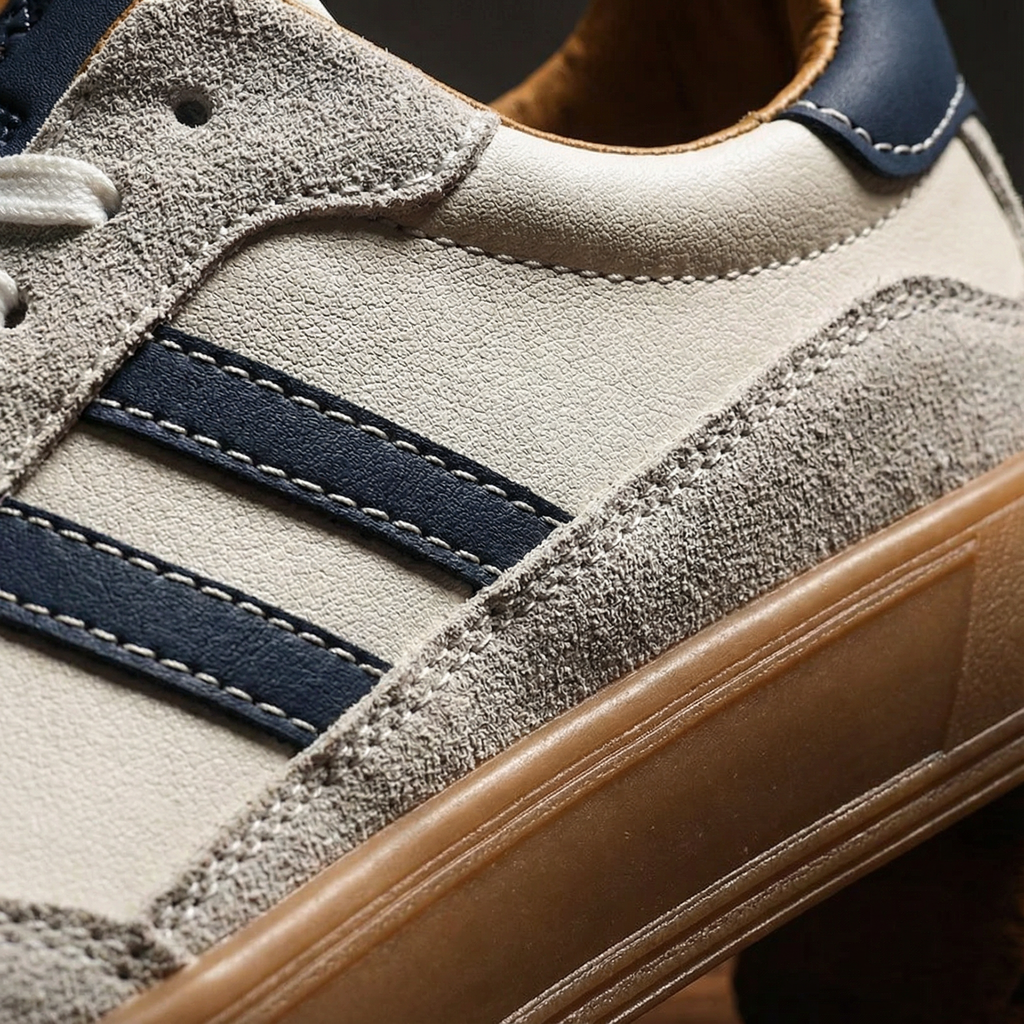 Suede Shoes with Breathable Upper