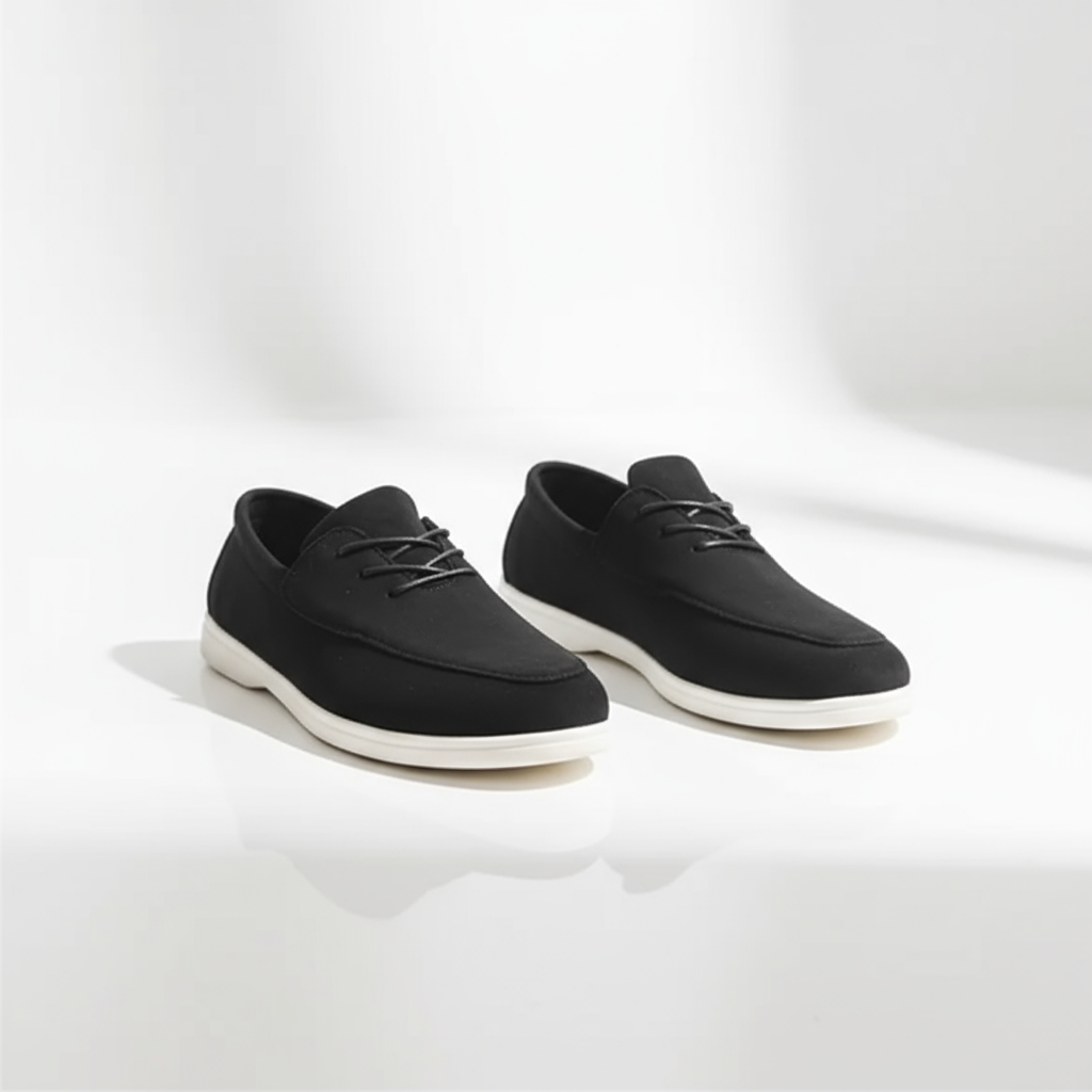 Suede Loafers with Cushioned Sole