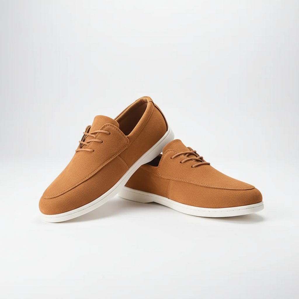 Suede Loafers with Cushioned Sole