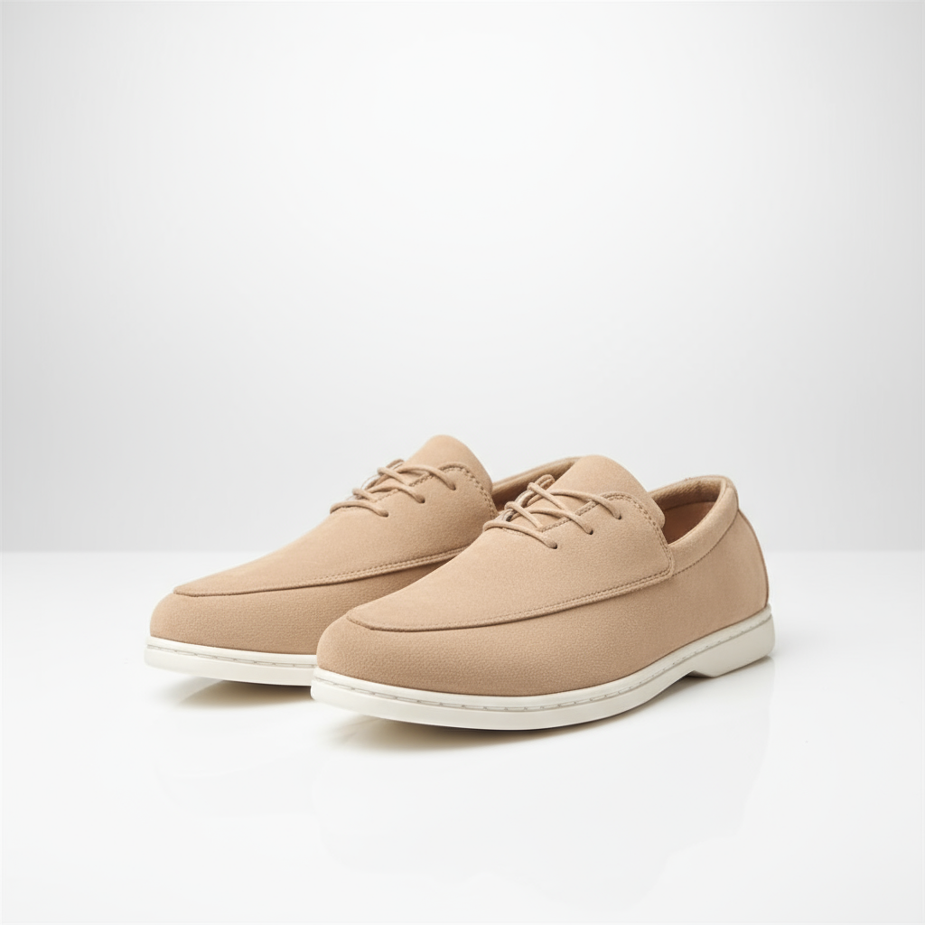 Suede Loafers with Cushioned Sole